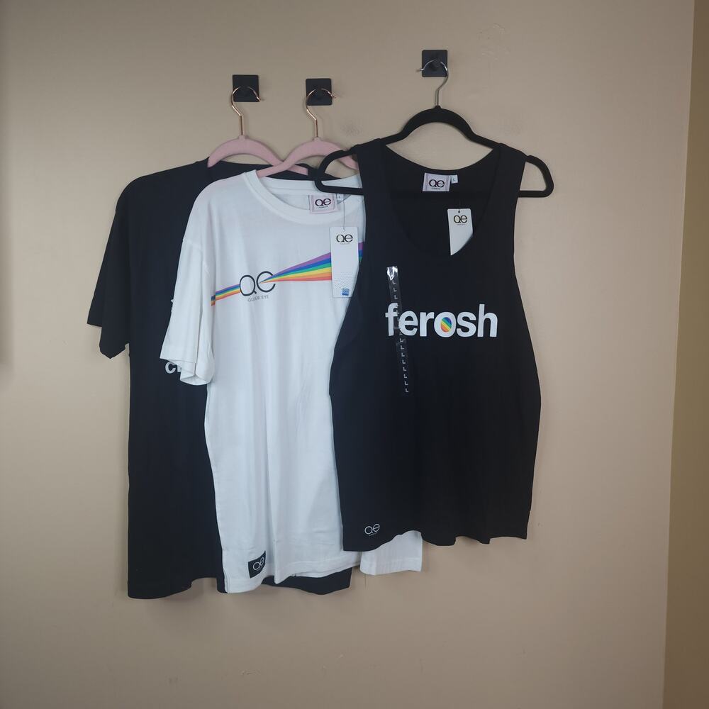 Queer Eye Bundle of Three Tee Rainbow Ferosh Choose Kindness Size L